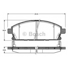 0 986 TB2 330 BOSCH Комплект тормозных колодок, дисковый тормоз