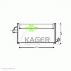 94-5994 KAGER Конденсатор, кондиционер