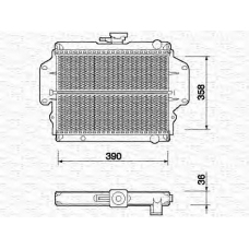 350213368000 MAGNETI MARELLI Радиатор, охлаждение двигател