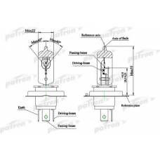 PLH4-100/90 PATRON Лампа накаливания, фара дальнего света; Лампа нака