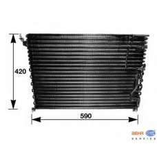 8FC 351 035-121 HELLA Конденсатор, кондиционер