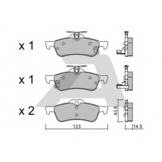 BPTO-2004 AISIN Комплект тормозных колодок, дисковый тормоз