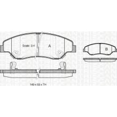 8110 18005 TRIDON Brake pads - front