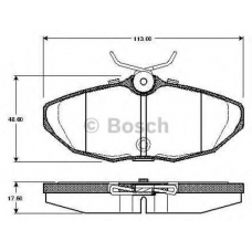 0 986 TB2 799 BOSCH Комплект тормозных колодок, дисковый тормоз