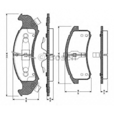 0 986 TB2 724 BOSCH Комплект тормозных колодок, дисковый тормоз