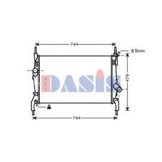 090104N AKS DASIS Радиатор, охлаждение двигателя