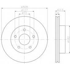 8DD 355 108-601 HELLA Тормозной диск