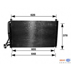 8FC 351 036-181 HELLA Конденсатор, кондиционер