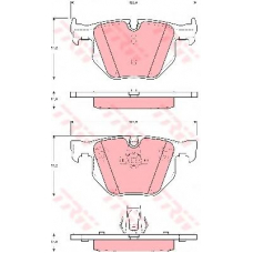 GDB1727 TRW Комплект тормозных колодок, дисковый тормоз