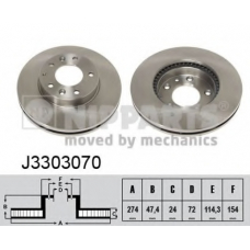 J3303070 NIPPARTS Тормозной диск