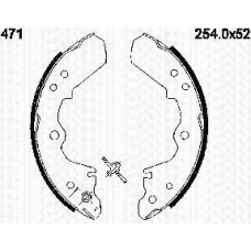 8100 60471 TRISCAN Комплект тормозных колодок