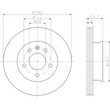 8DD 355 122-392 HELLA PAGID Тормозной диск