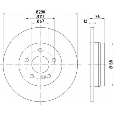 8DD 355 105-952 HELLA PAGID Тормозной диск