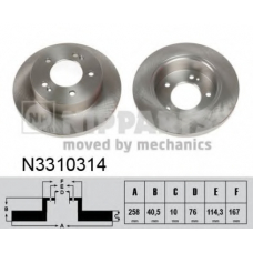 N3310314 NIPPARTS Тормозной диск