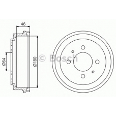 0 986 477 186 BOSCH Тормозной барабан