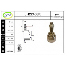 JH22468K SERA Шарнирный комплект, приводной вал