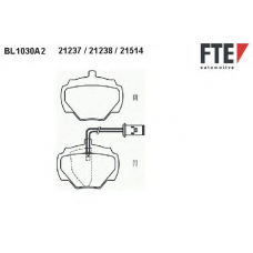 BL1030A2 FTE Комплект тормозных колодок, дисковый тормоз