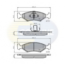 CBP0444 COMLINE Комплект тормозных колодок, дисковый тормоз