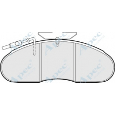 PAD838 APEC Комплект тормозных колодок, дисковый тормоз