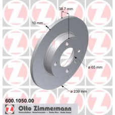 600.1050.00 ZIMMERMANN Тормозной диск