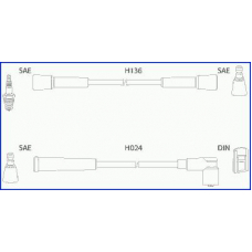 134302 Huco Ккомплект проводов зажигания