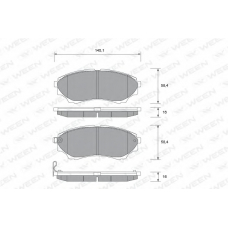 151-2084 WEEN Комплект тормозных колодок, дисковый тормоз
