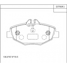 KD7783F ASIMCO Комплект тормозных колодок, дисковый тормоз
