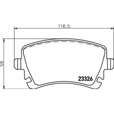 8DB 355 011-641 HELLA Комплект тормозных колодок, дисковый тормоз