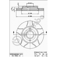 09.7806.75 BREMBO Тормозной диск