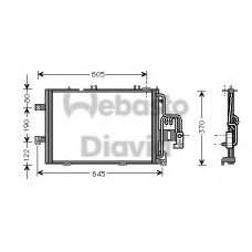 82D0225495A WEBASTO Конденсатор, кондиционер