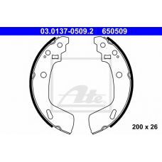 03.0137-0509.2 ATE Комплект тормозных колодок