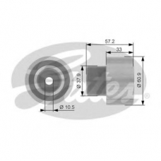 T42055 GATES Паразитный / ведущий ролик, зубчатый ремень