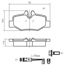 K820400 Vema Комплект тормозных колодок, дисковый тормоз