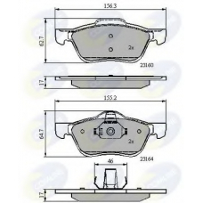 CBP0739 COMLINE Комплект тормозных колодок, дисковый тормоз