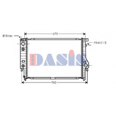 050760N AKS DASIS Радиатор, охлаждение двигателя