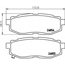 8DB 355 014-341 HELLA Комплект тормозных колодок, дисковый тормоз