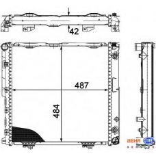 8MK 376 712-431 HELLA Радиатор, охлаждение двигателя