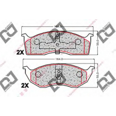 BP2053 DJ PARTS Комплект тормозных колодок, дисковый тормоз