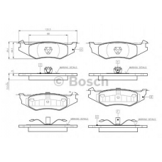 0 986 TB2 712 BOSCH Комплект тормозных колодок, дисковый тормоз