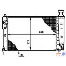 8MK 376 719-591 HELLA Радиатор, охлаждение двигателя