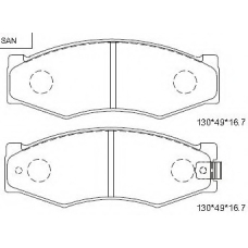 KD1786 ASIMCO Комплект тормозных колодок, дисковый тормоз