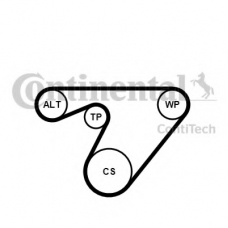 6PK1180K3 CONTITECH Поликлиновой ременный комплект