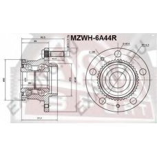 MZWH-6A44R ASVA Ступица колеса