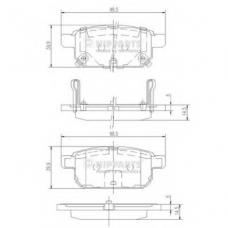 N3618002 NIPPARTS Комплект тормозных колодок, дисковый тормоз