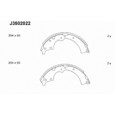 J3502022 NIPPARTS Комплект тормозных колодок