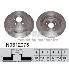 N3312078 NIPPARTS Тормозной диск