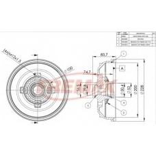 BD-8051 FREMAX Тормозной барабан