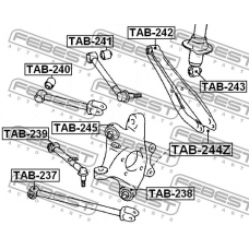 TAB-245 FEBEST Втулка, рычаг колесной подвески