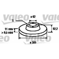 186761 VALEO Тормозной диск