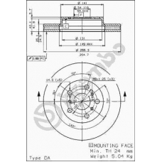 09.5136.10 BREMBO Тормозной диск